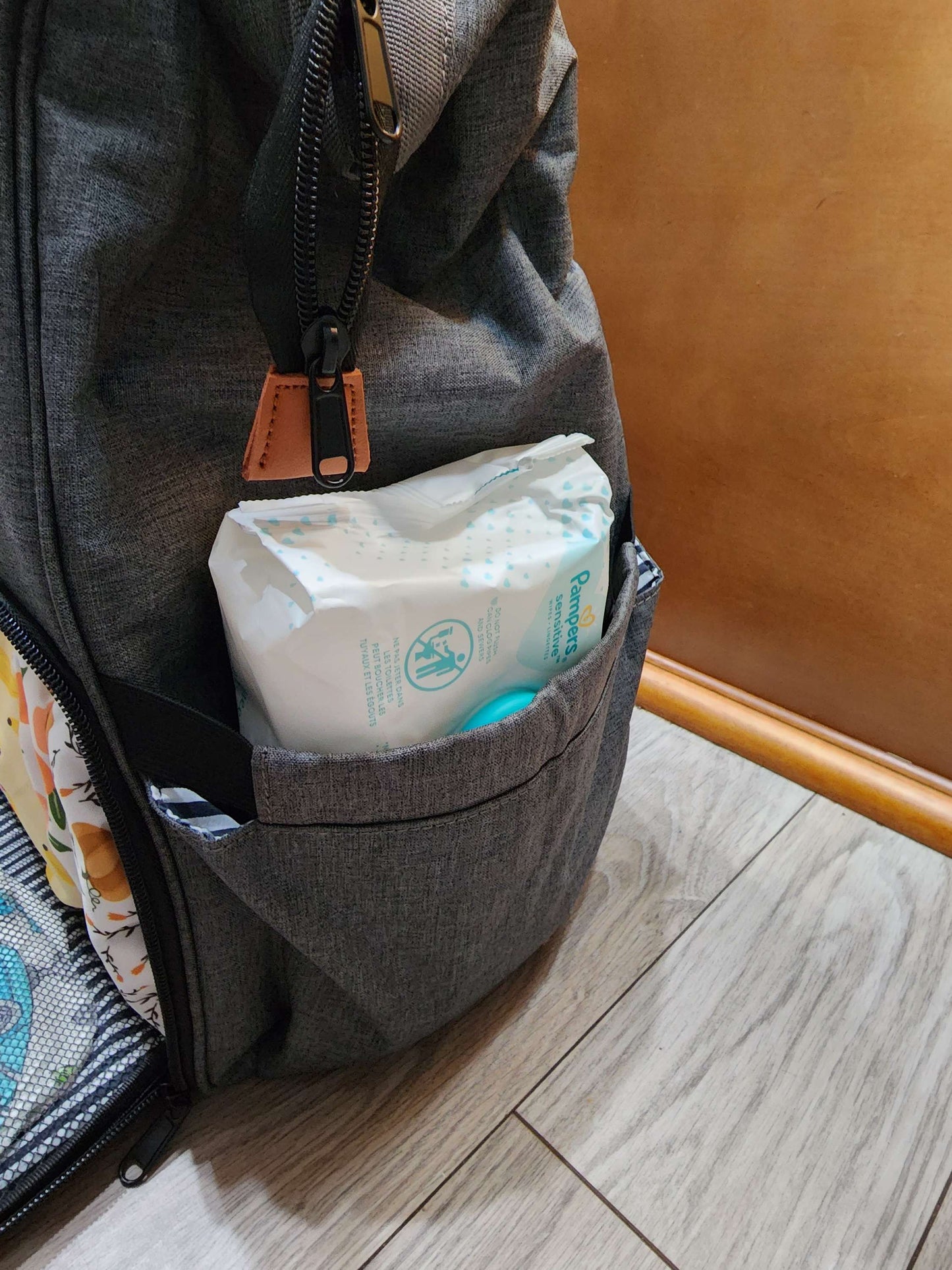 Gray Diaper Backpack