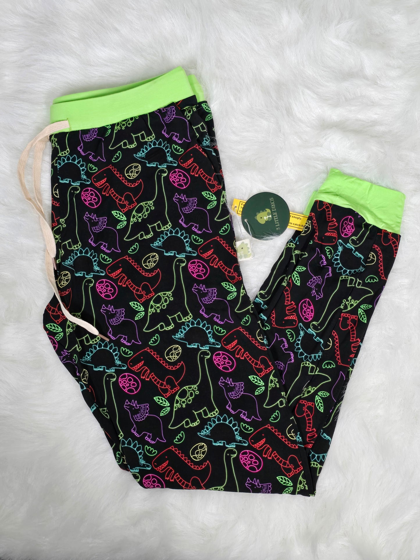 Neon Dinos Mama Pants