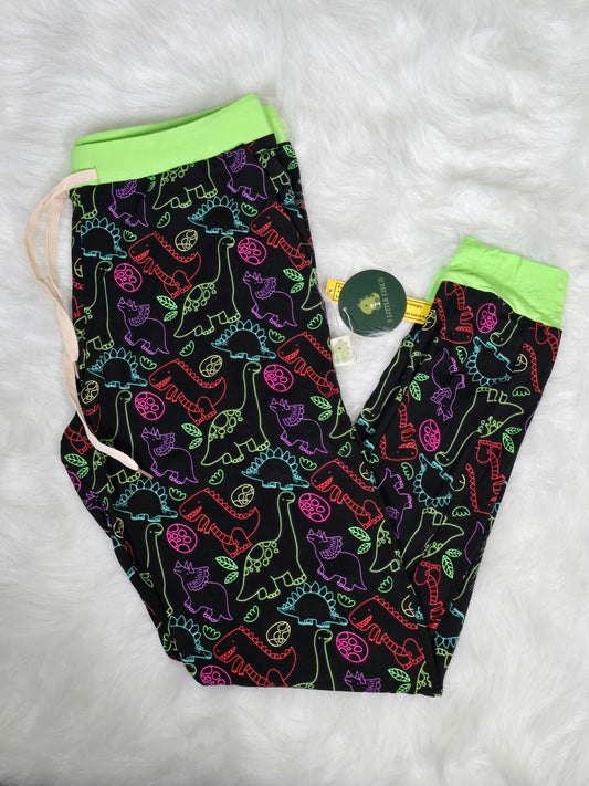 Neon Dinos Mama Pants