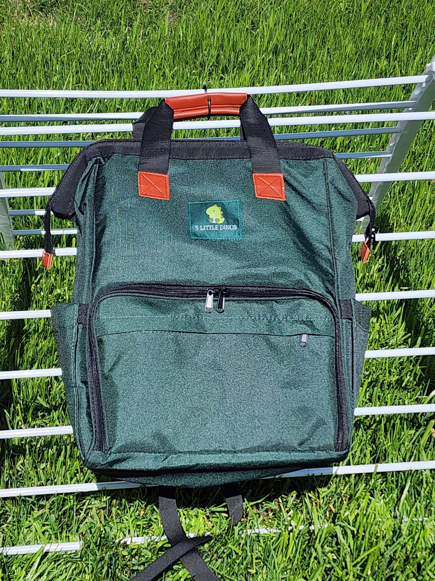 Green Diaper Backpack (with stroller straps)