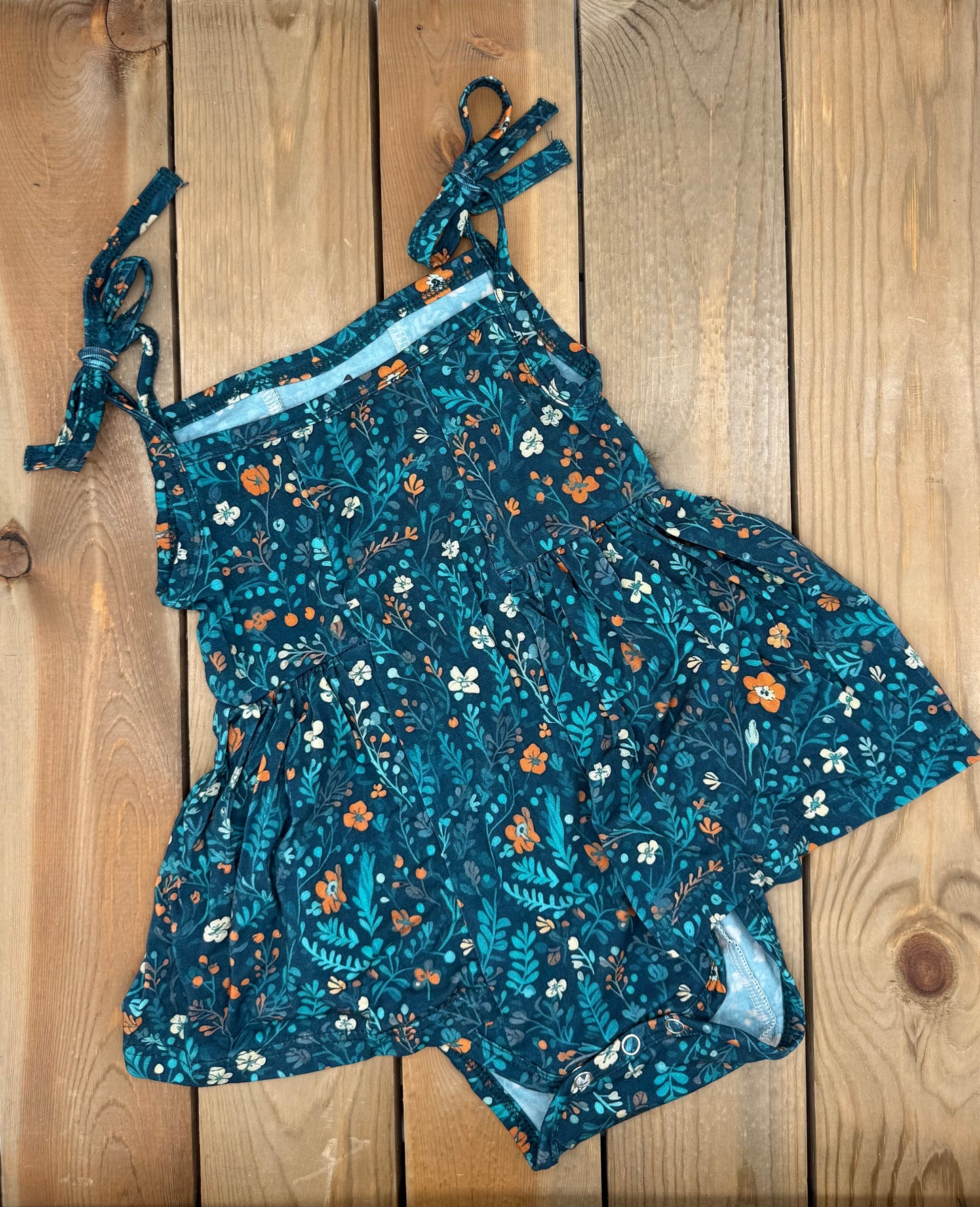 Wildflower Breeze Tie Strap Romper Dress