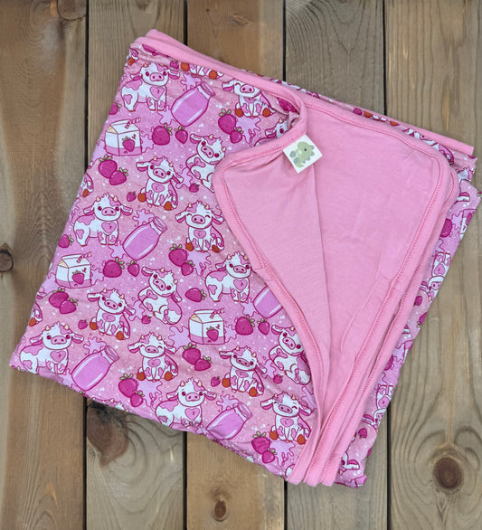Fresa Con Leche Bamboo Blanket