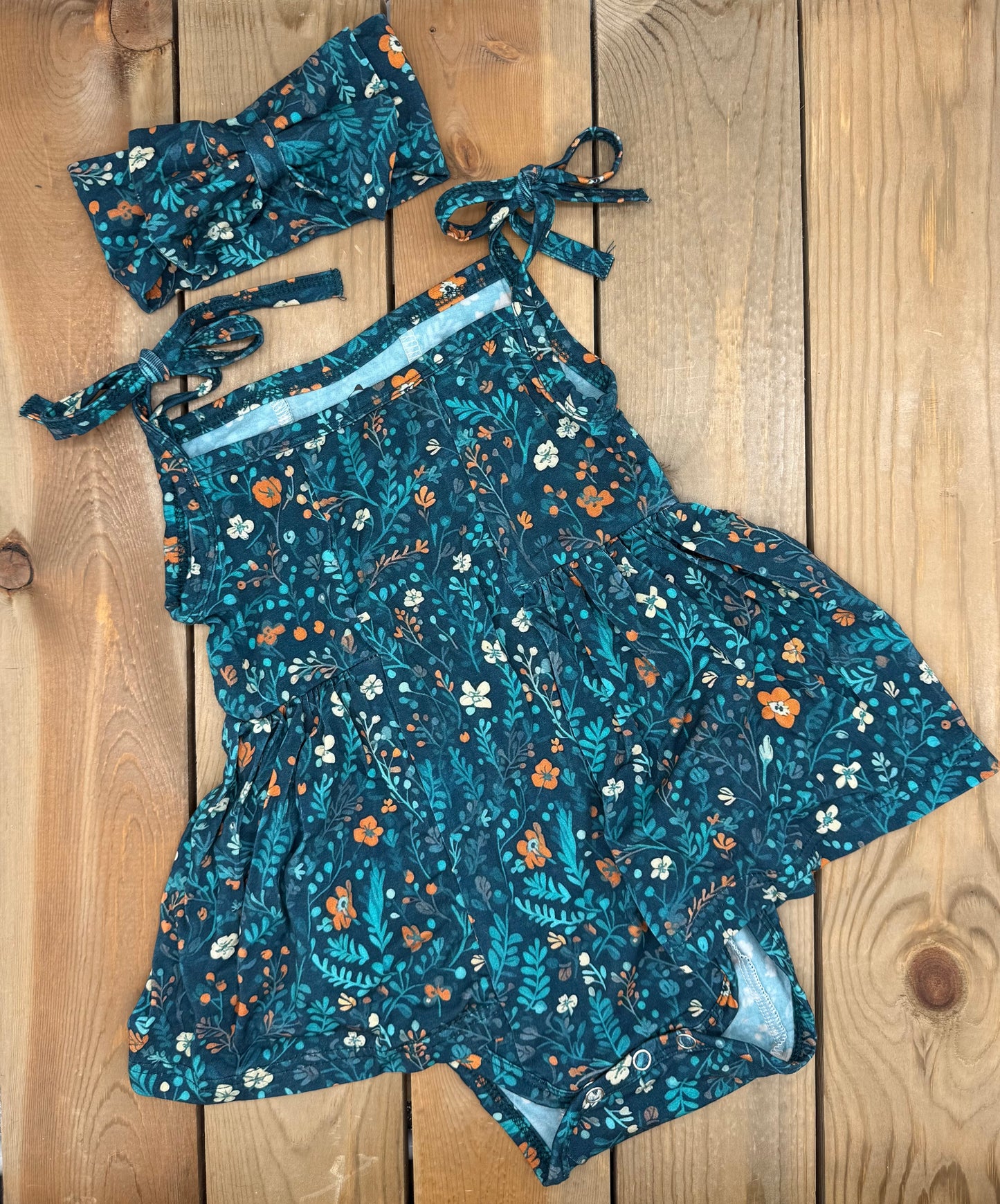 Wildflower Breeze Tie Strap Romper Dress