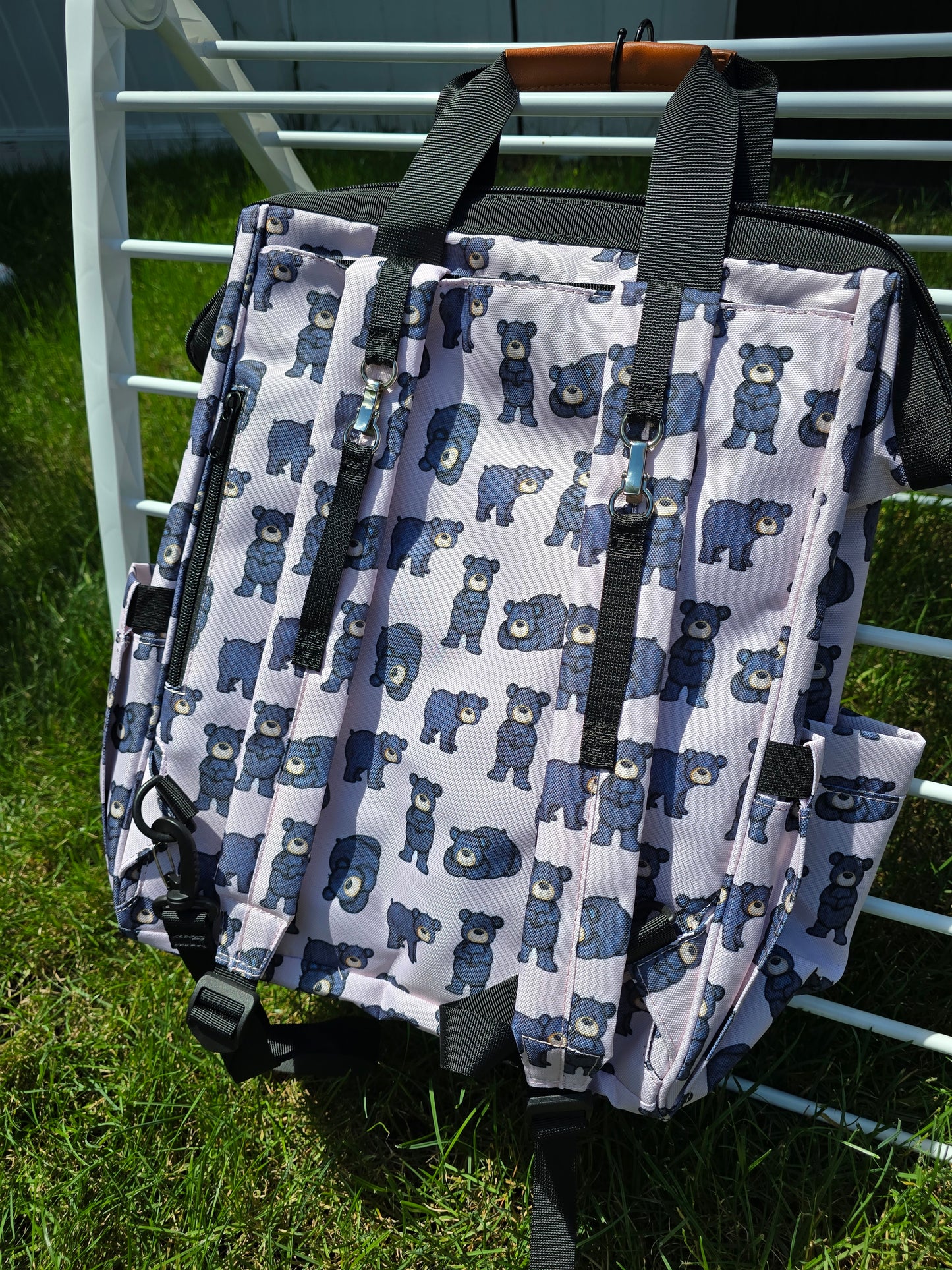 Black Bear Diaper Backpack