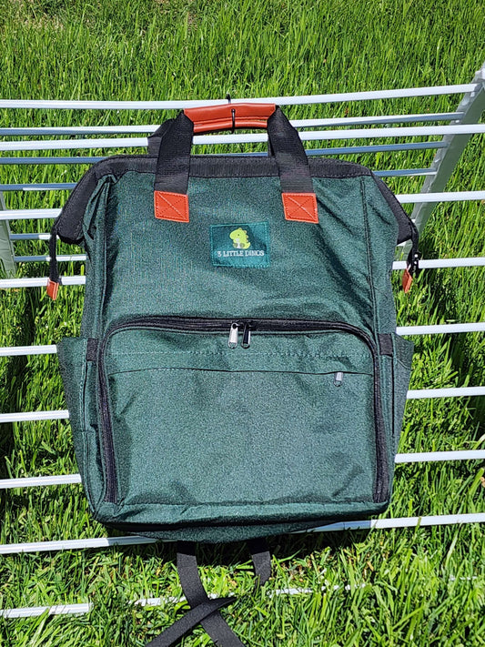 Green Diaper Backpack (with stroller straps)