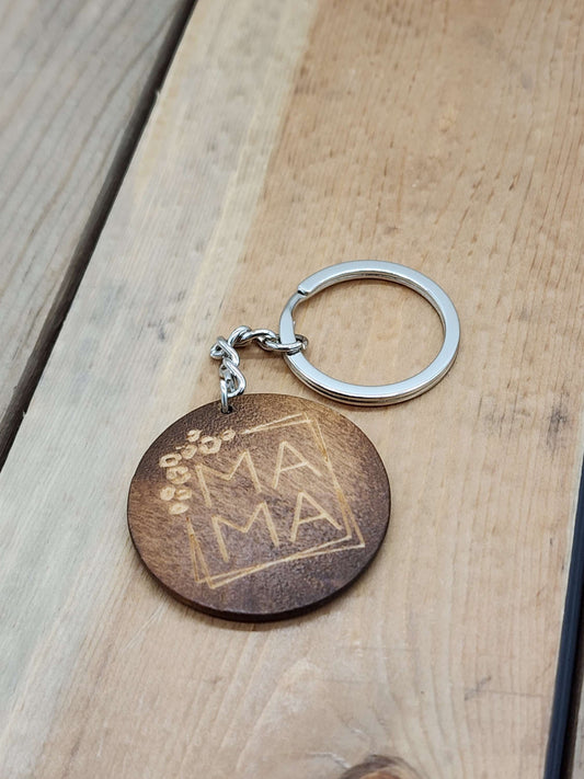 Round Mama Keychain